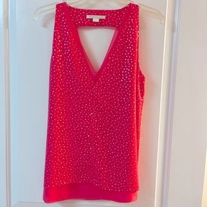 Like new: COOPER & ELLA Pink/Gold Shimmery Flowy Top (Worn Once)